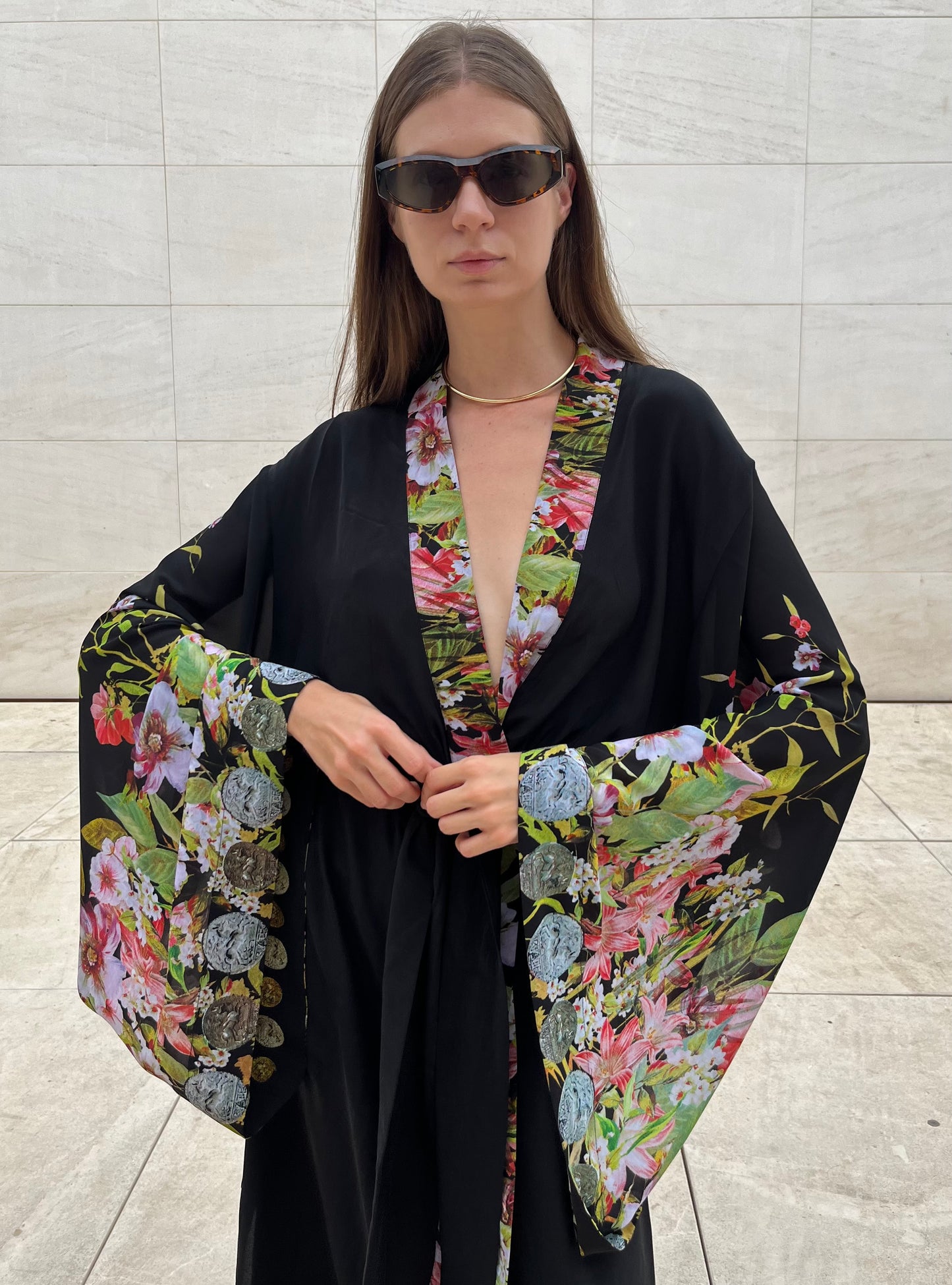 Botanical Silk Kimono