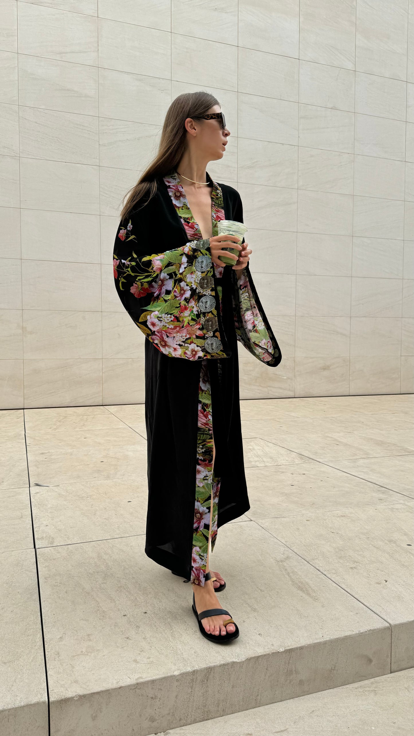 Botanical Silk Kimono