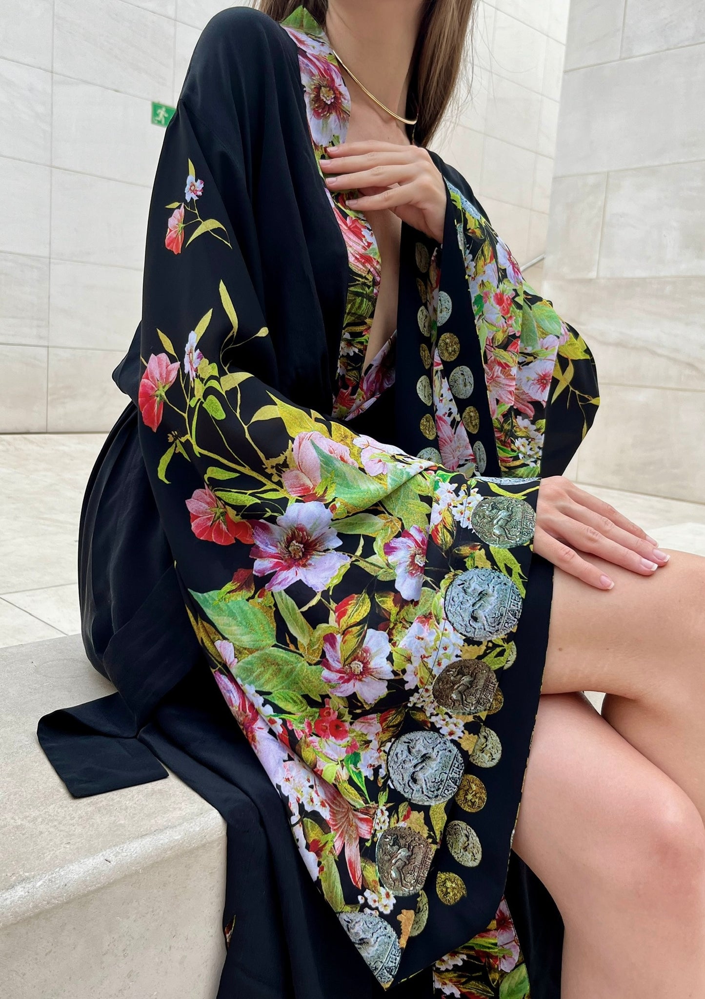 Botanical Silk Kimono