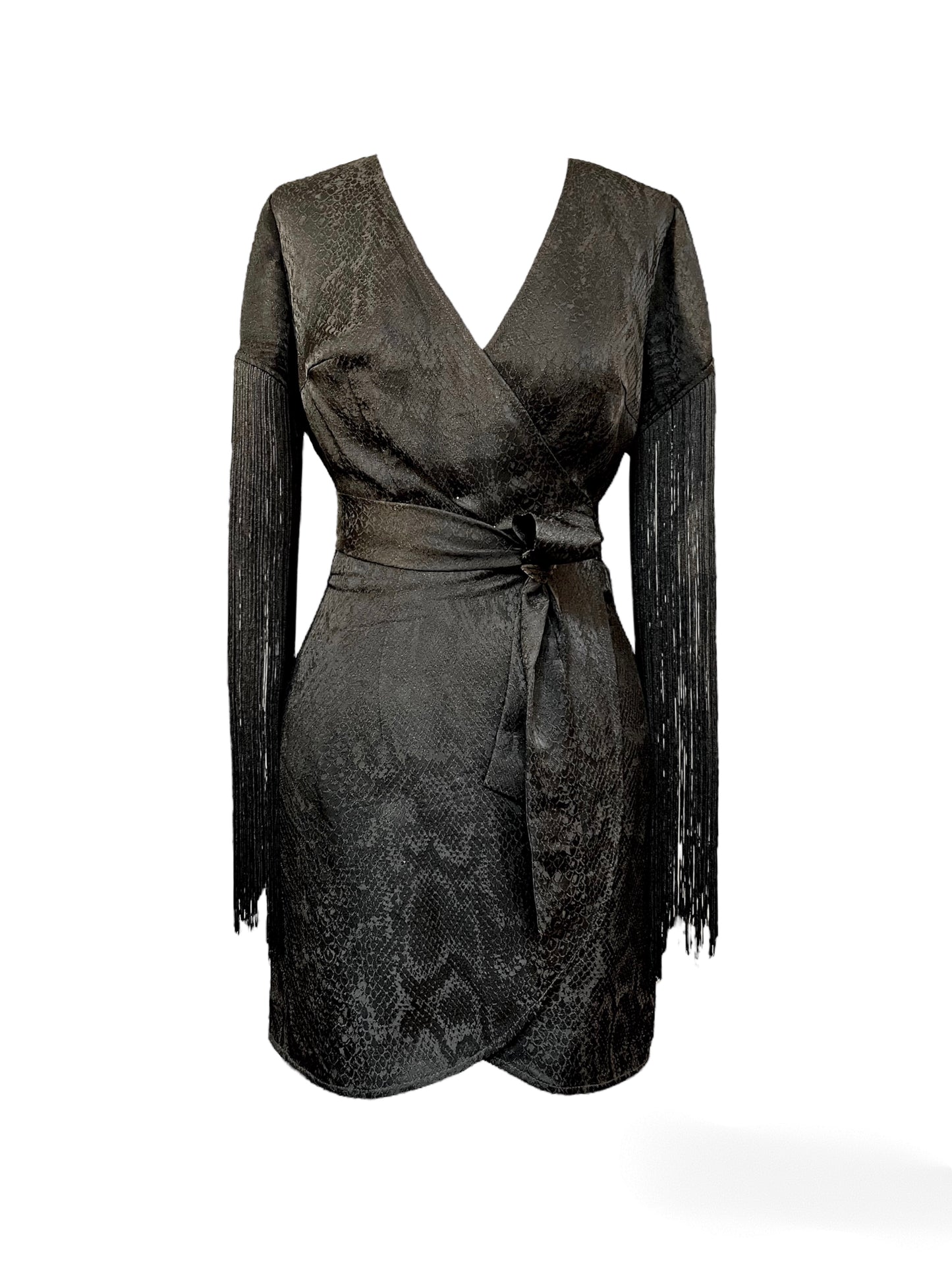 Snake Jacquard Black Dress PRE-ORDER