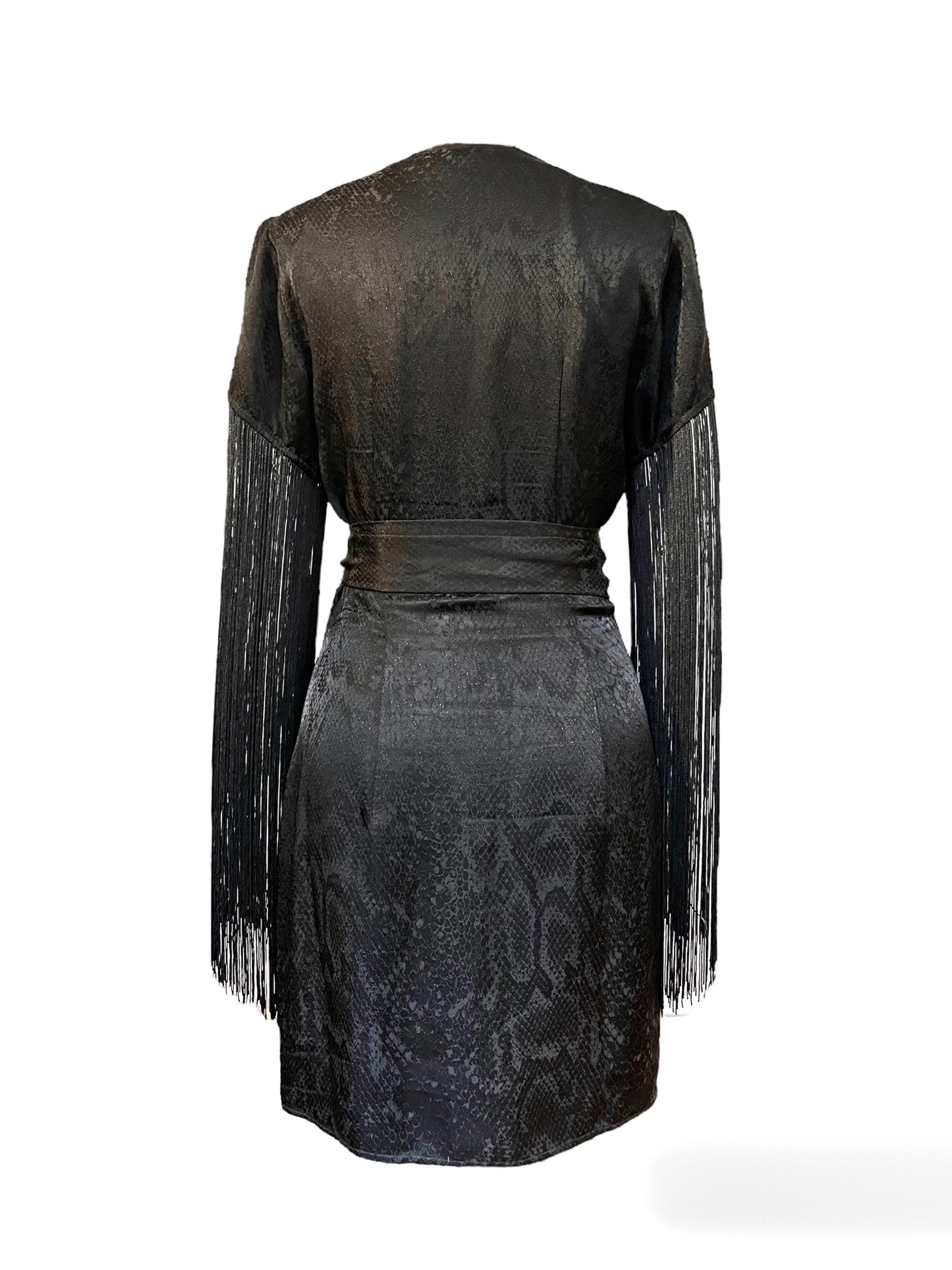 Snake Jacquard Black Dress PRE-ORDER