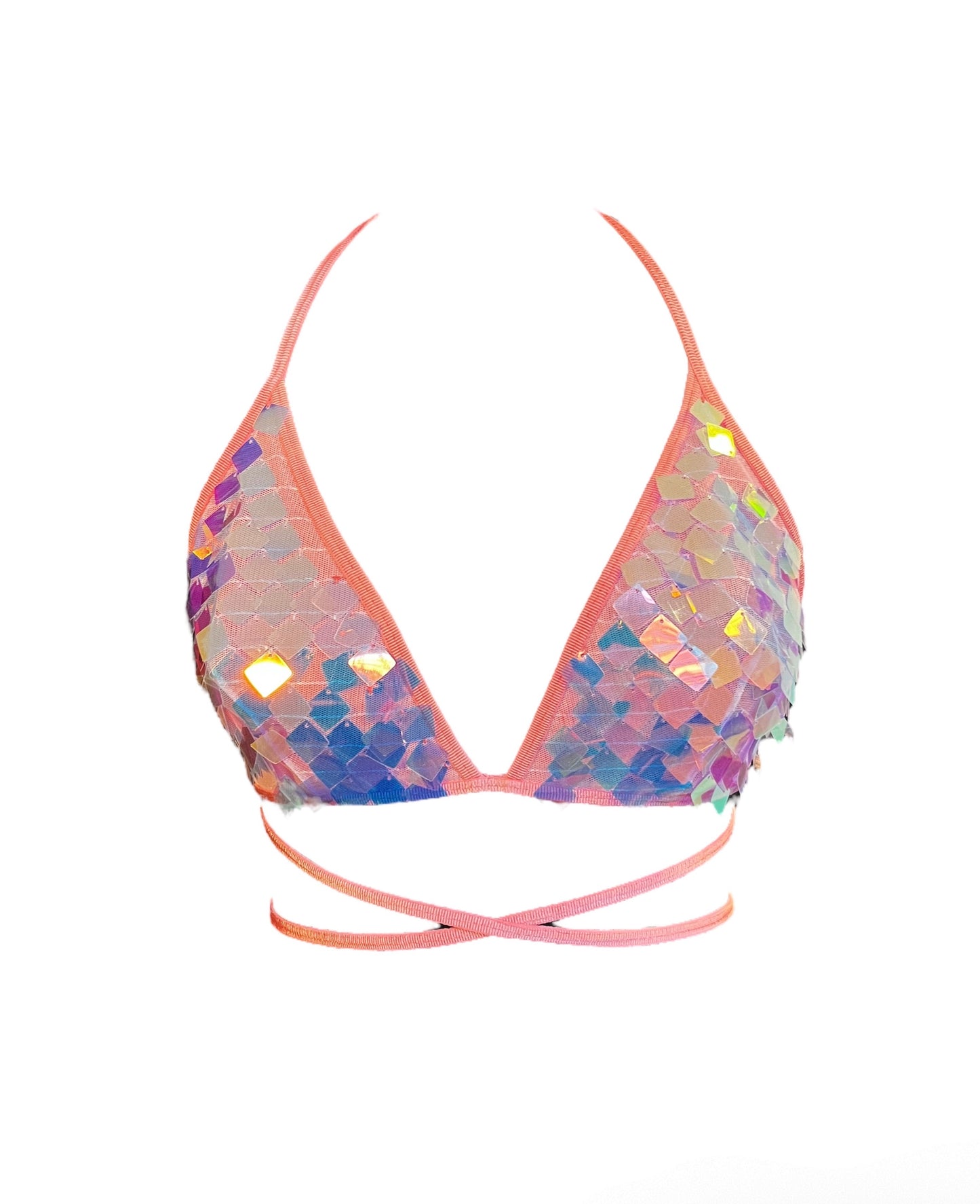 Mermaid Coral Bikini Top