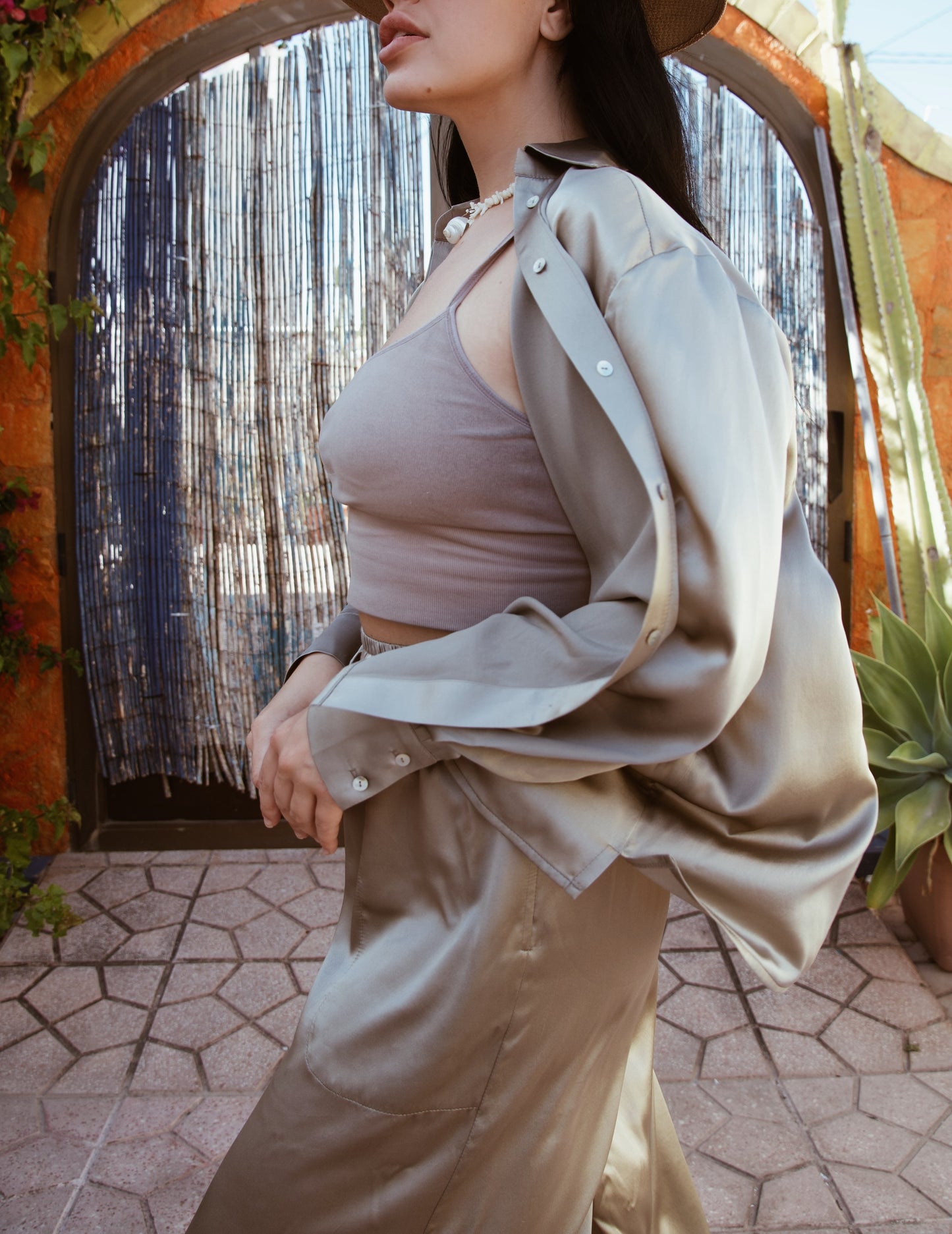 Golden Sand Silk Shirt