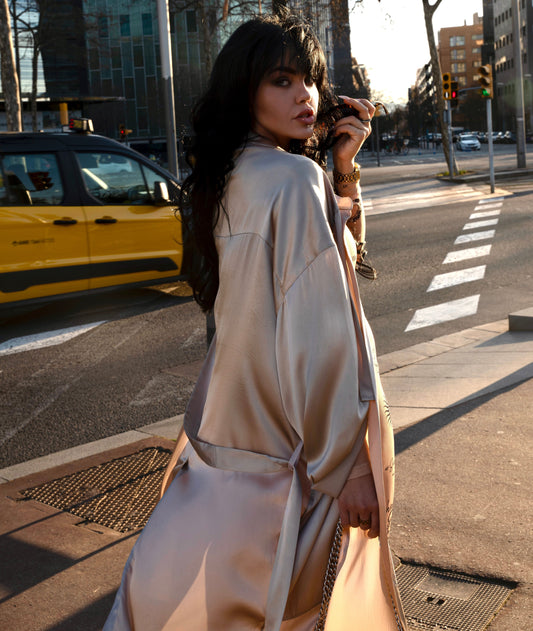 Silk Trench Taupe PRE-ORDER