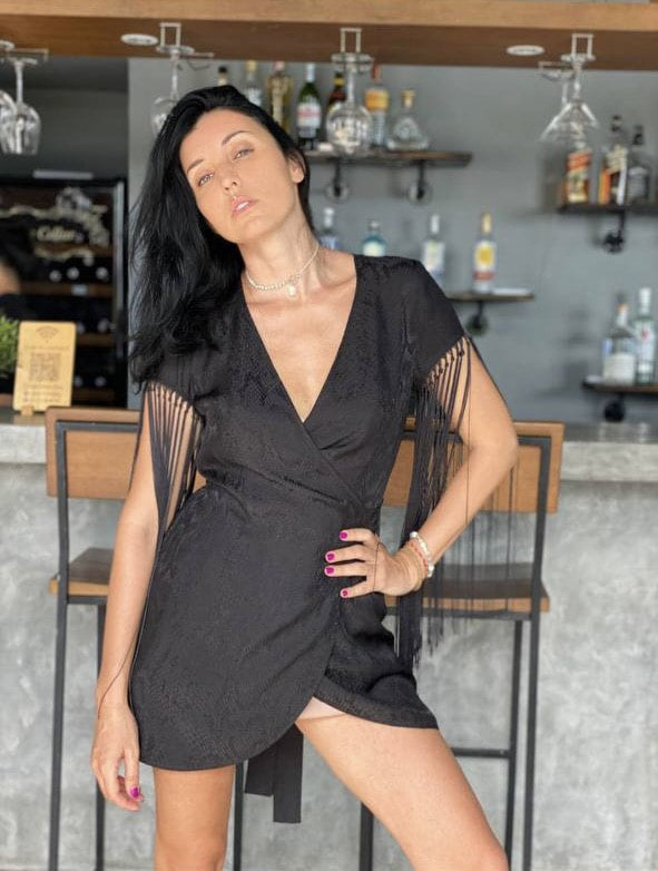 Snake Jacquard Black Dress PRE-ORDER