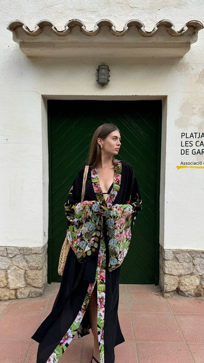 Botanical Silk Kimono